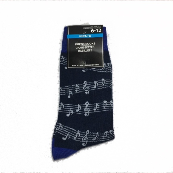 Other - NEW Mens Fun Funky Socks With Music Notes Print